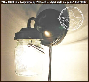 PLUG IN Mason Jar Wall Light - The Lamp Goods