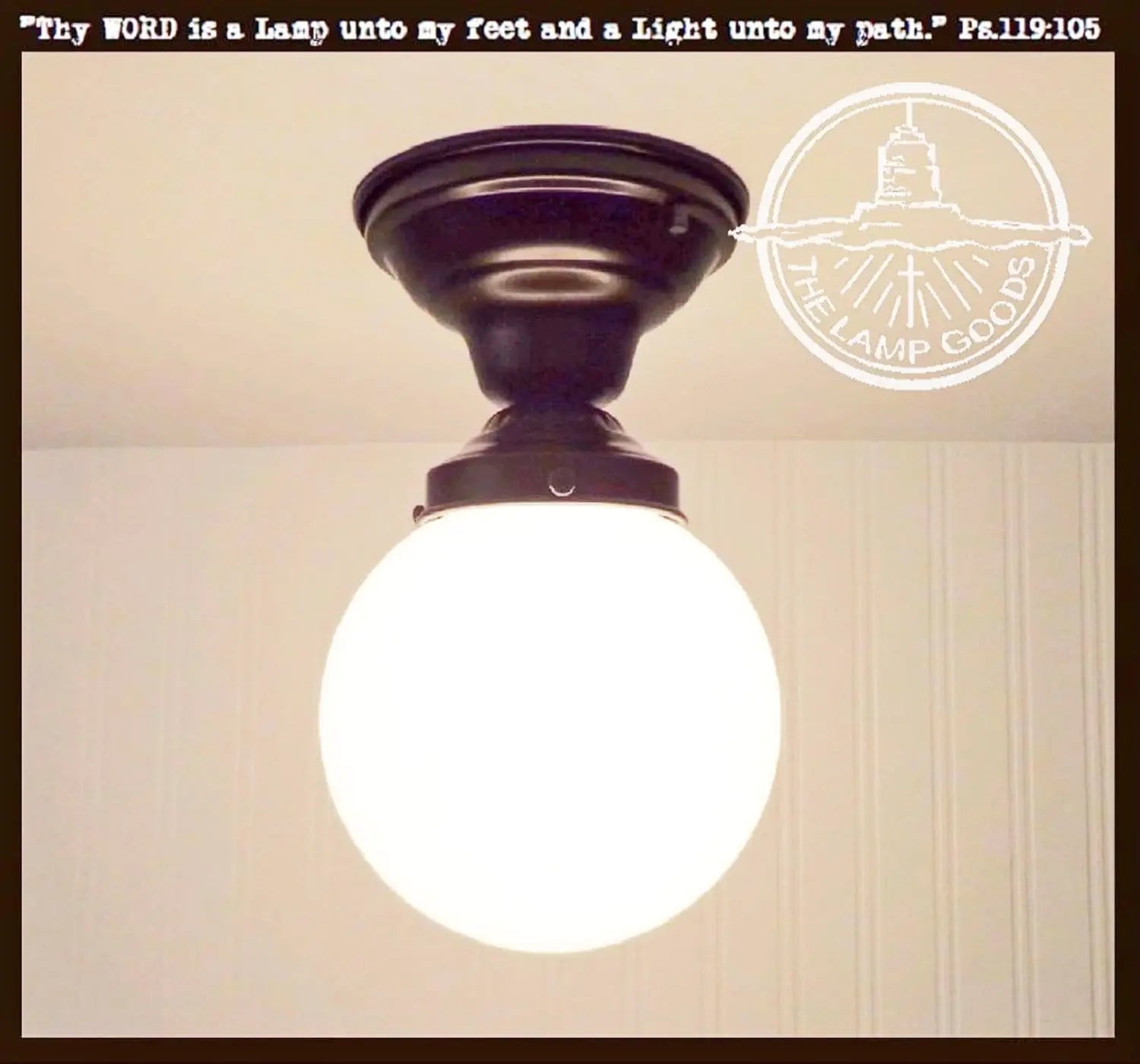 Winterport II. Milk Glass GLOBE Ceiling Light - The Lamp Goods