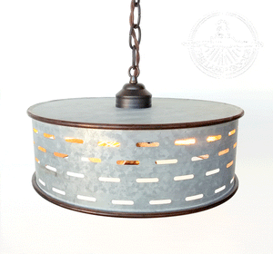 Rustic Chandelier Light Fixture of Galvanized Metal The Lamp Goods