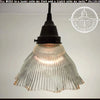 Vintage Holophane PENDANT Light - The Lamp Goods