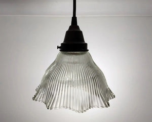 Vintage Holophane PENDANT Light - The Lamp Goods