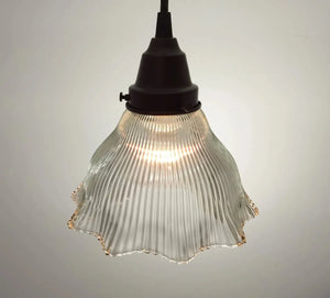 Vintage Holophane PENDANT Light - The Lamp Goods