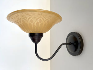 Amber Printed Glass Wall Sconce Lights The Lamp Goods