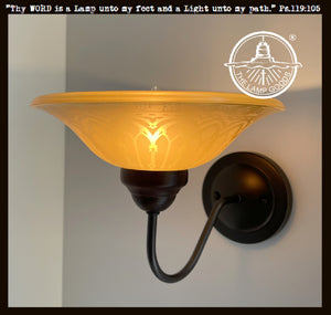 Amber Printed Glass Wall Sconce Lights The Lamp Goods