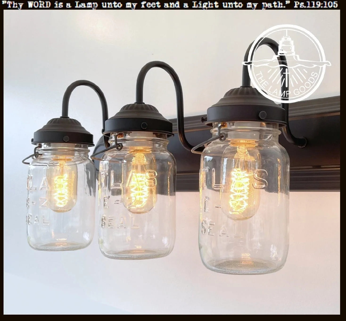 Habom mason shop jar sconce