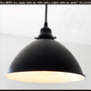 Large black enamel farmhouse pendant light fixture
