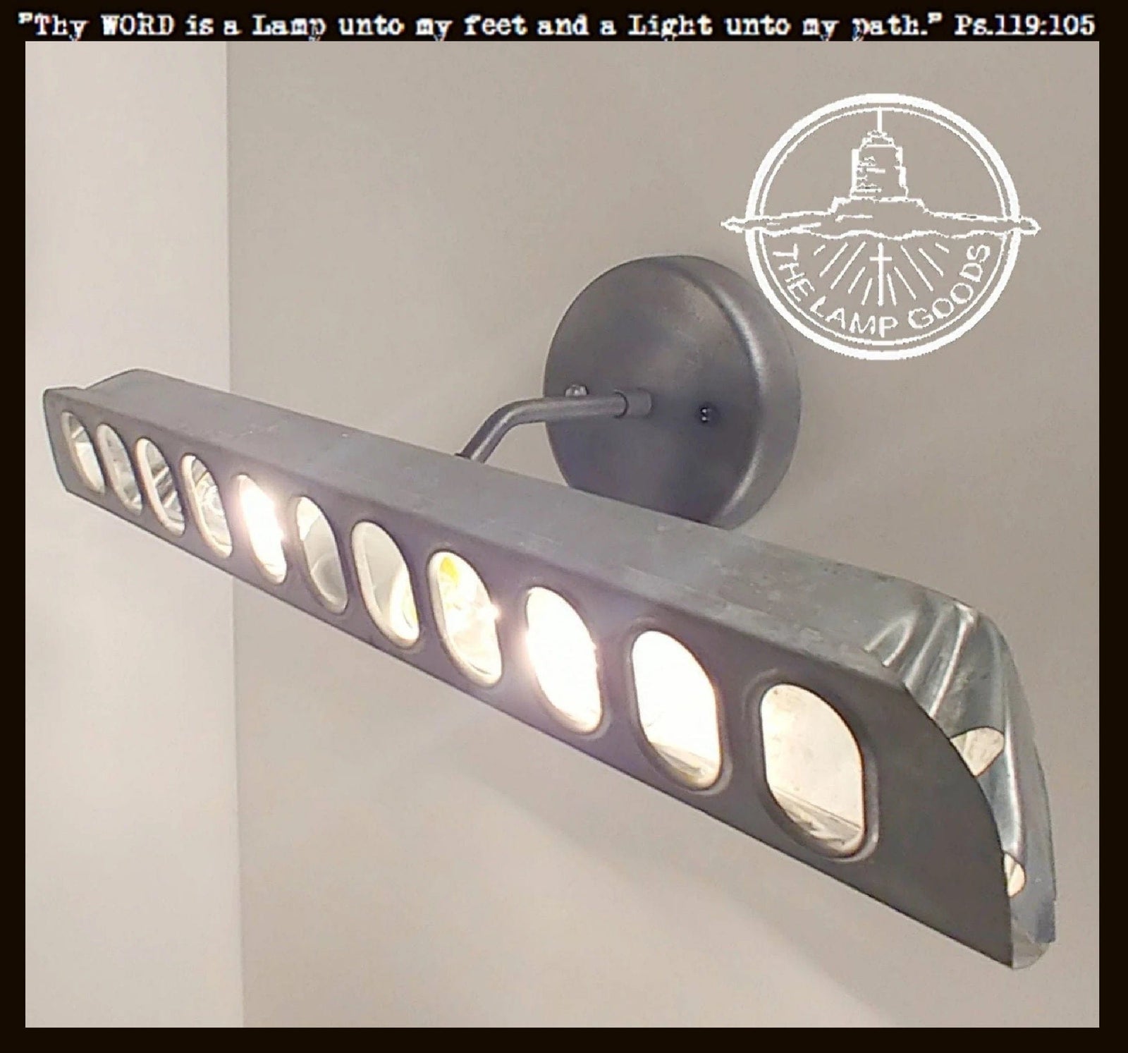 18" Galvanized Chicken Feeder Wall Vanity Light by The Lamp Goods
