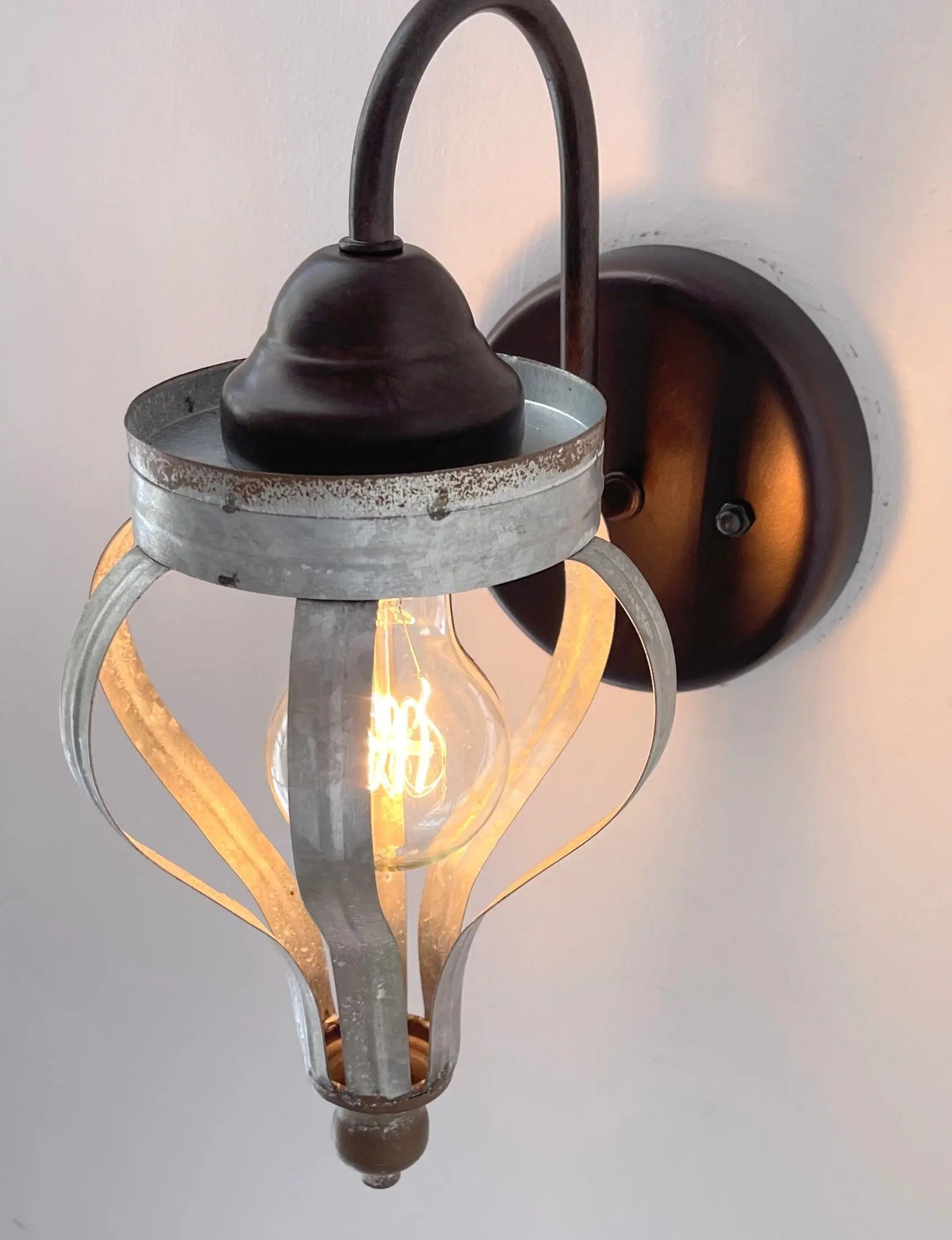 Galvanized Farmhouse Wall Sconce The Lamp Goods