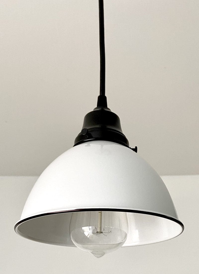 White & Black Enamel Pendant Light The Lamp Goods