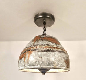 Rustic Bucket Chain Ceiling Light The Lamp Goods