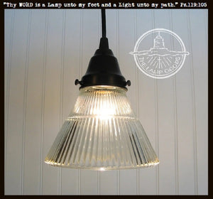 Vintage Holophane Glass Pendant Light The Lamp Goods