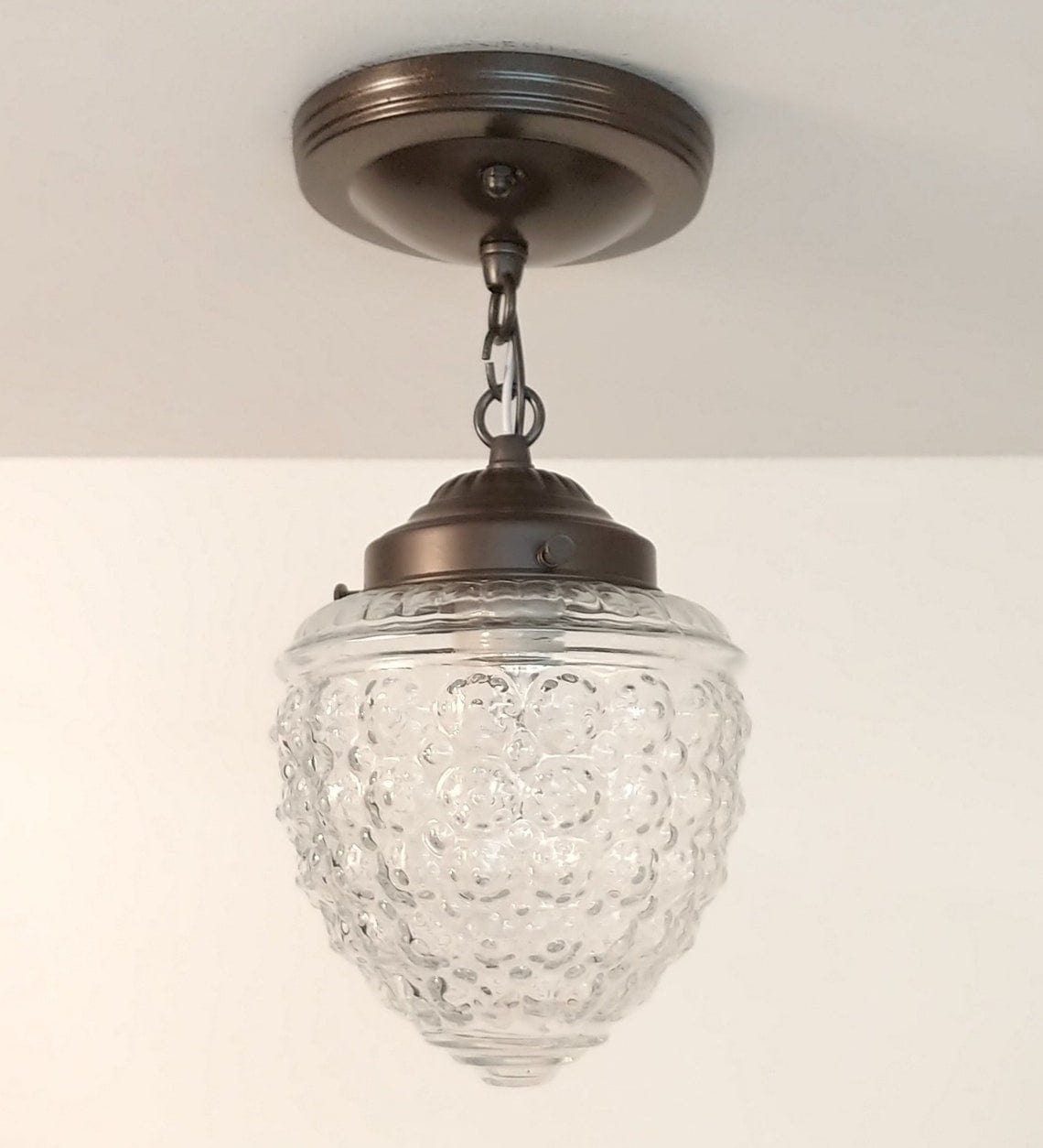 Authentic Vintage Chain Glass Ceiling Light The Lamp Goods