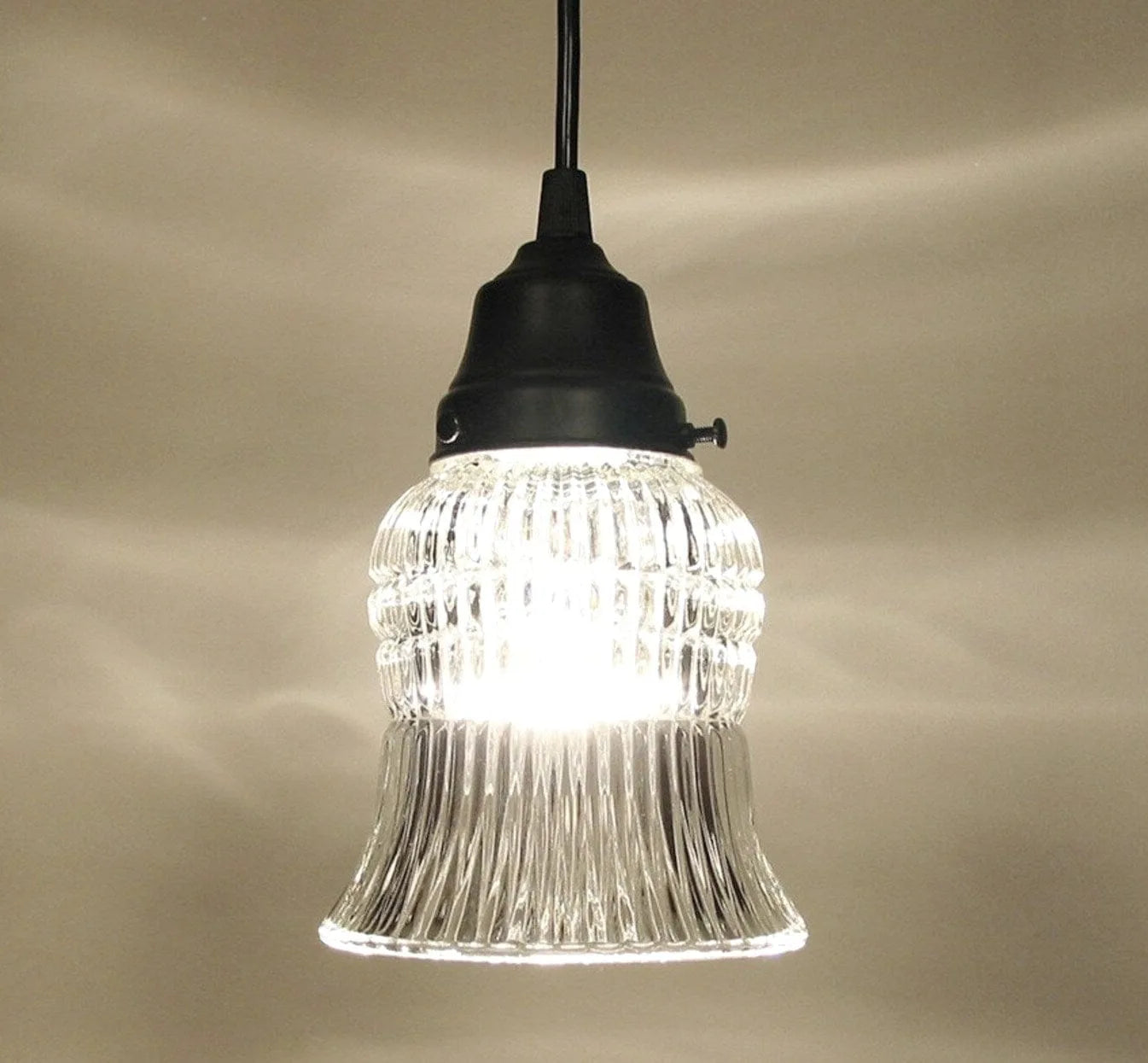 Vintage Bell Glass Hanging Pendant Light The Lamp Goods