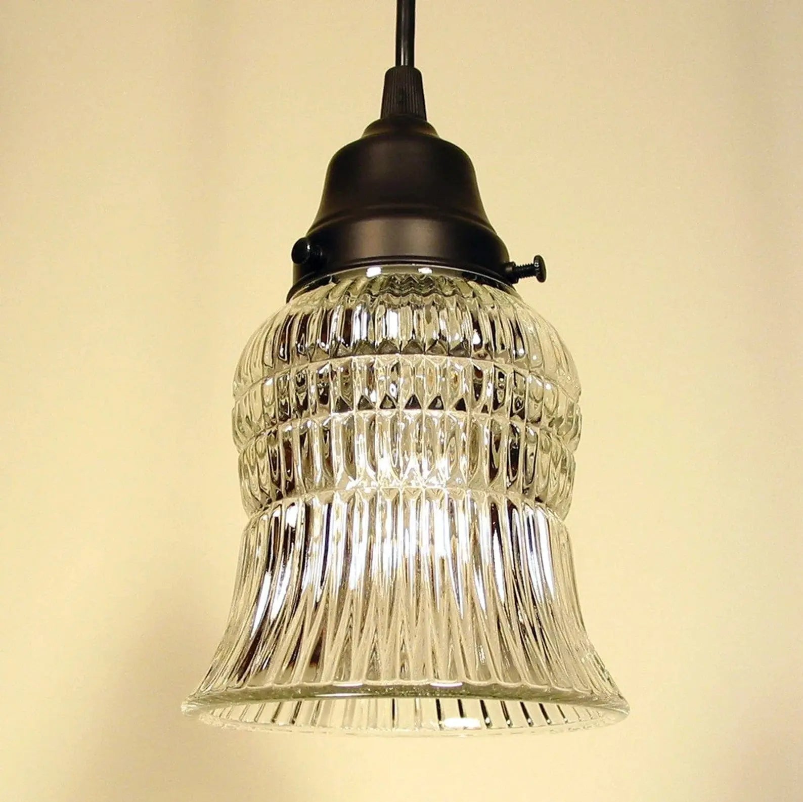 Bell glass store pendant light