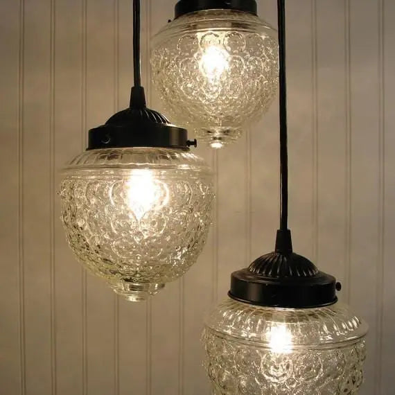 Antique glass 2025 hanging lamp