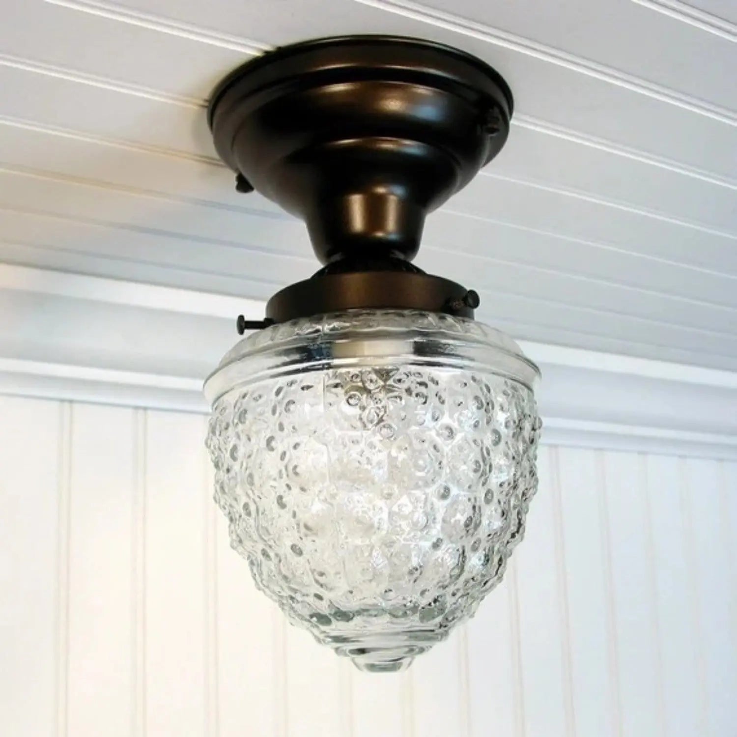 Clear Glass Flush Mount Ceiling Light