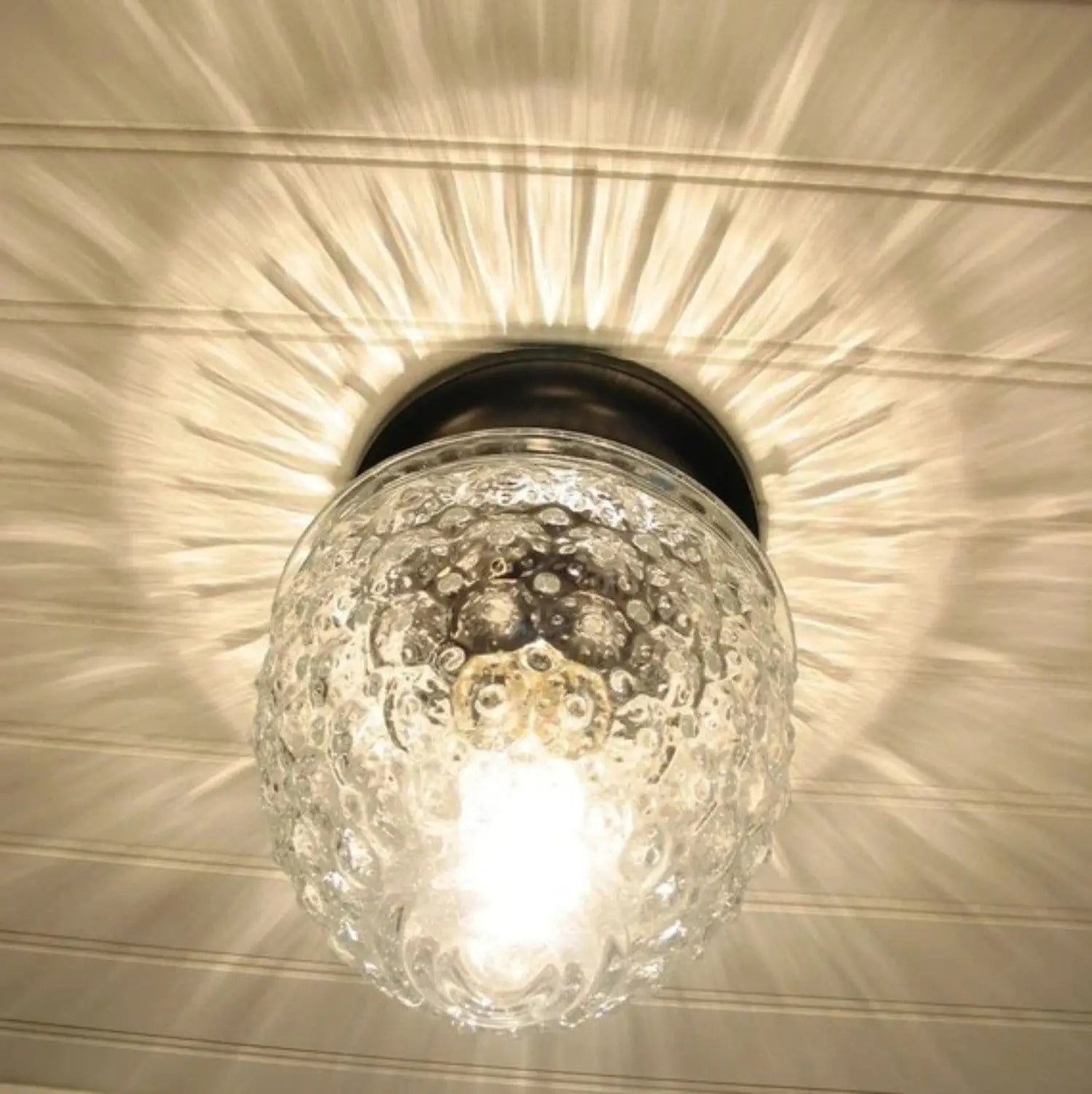 Clear Glass Flush Mount Ceiling Light