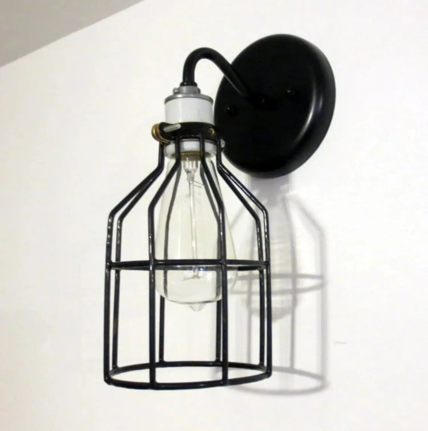Industrial Wall Sconce Light with Edison Bulb - The Lamp Goods