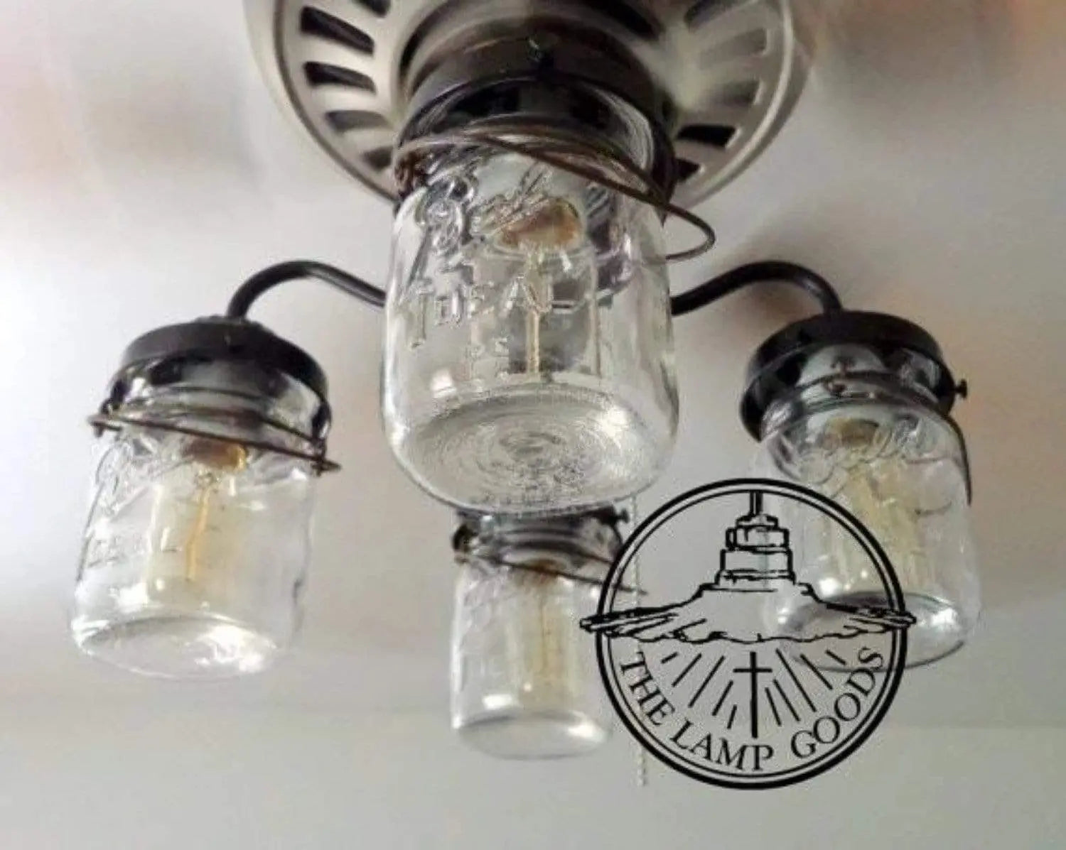 Vintage Mason Jar Light Kit For Ceiling