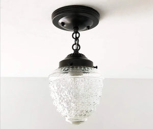 Acorn Antique Glass Ceiling Light with Chain The Lamp Goods