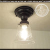 Kellie II. Seeded Glass Semi Flush Lighting - The Lamp Goods