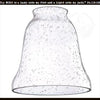 6" seeded glass replacement lamp shade
