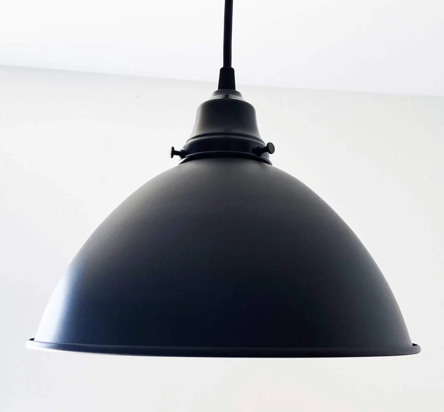 Large Black Enamel Farmhouse Pendant Light The Lamp Goods