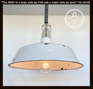Rustic Industrial Enamel Pendant Light Fixture The Lamp Goods