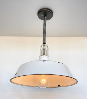 Rustic Industrial Enamel Pendant Light Fixture The Lamp Goods