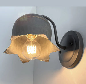 Galvanized Farmhouse Wall Sconce Light Lotus Collection The Lamp Goods