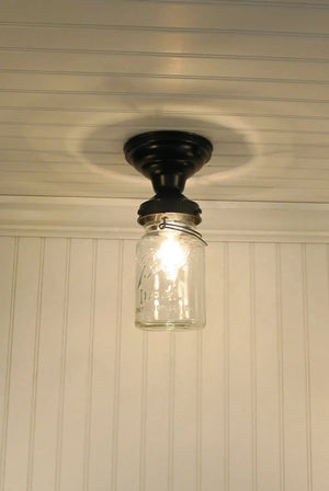 Vintage Mason Jar Ceiling LIGHT The Lamp Goods