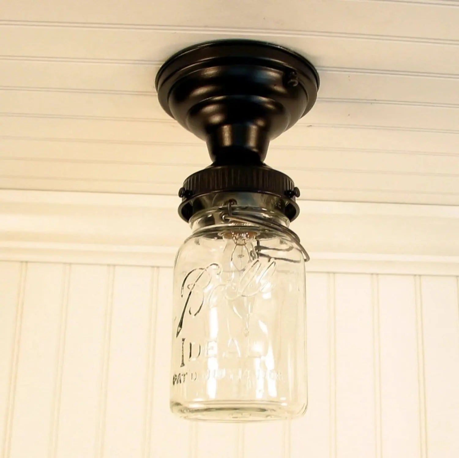 Vintage Mason Jar Ceiling Light