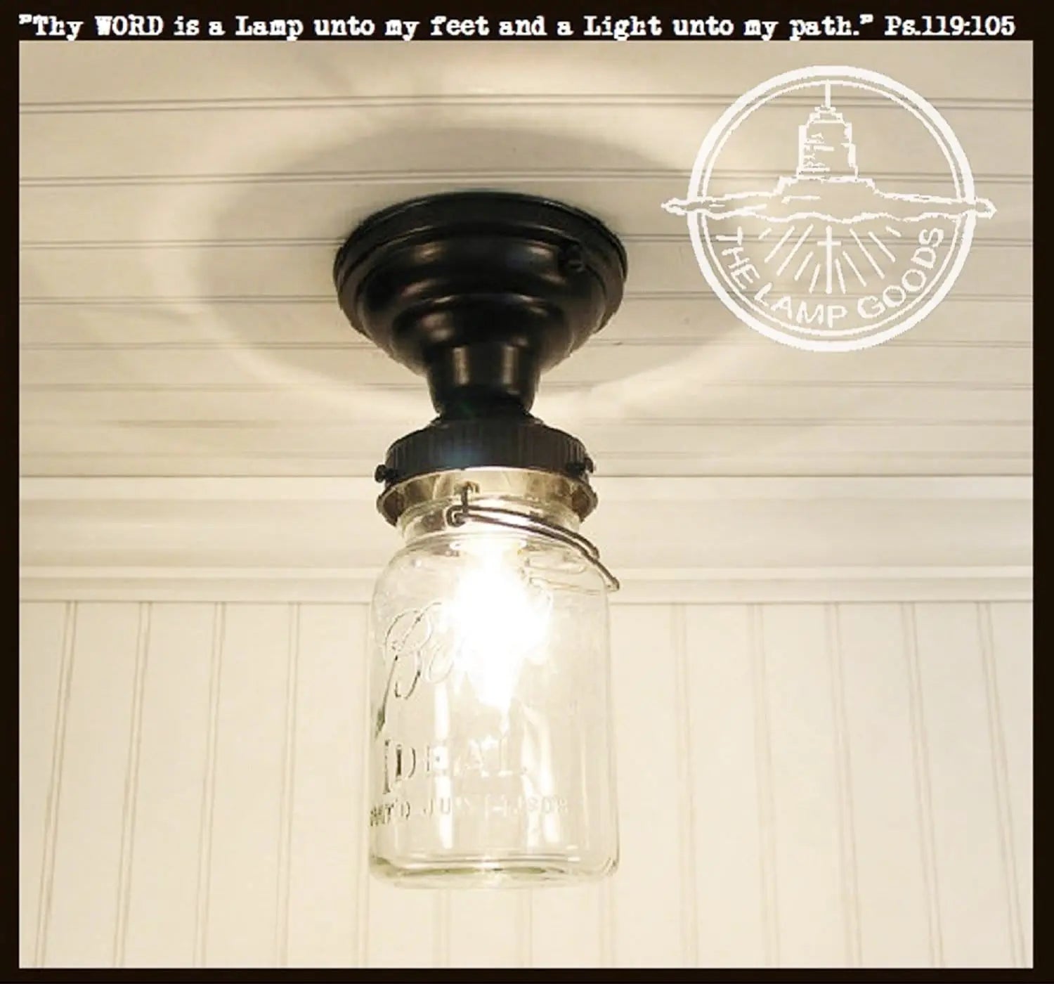 Vintage Mason Jar Ceiling LIGHT The Lamp Goods