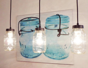 Mason Jar TRACK LIGHTING Pendant SINGLE New Quart - The Lamp Goods