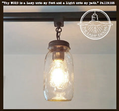 Mason jar track sales lighting
