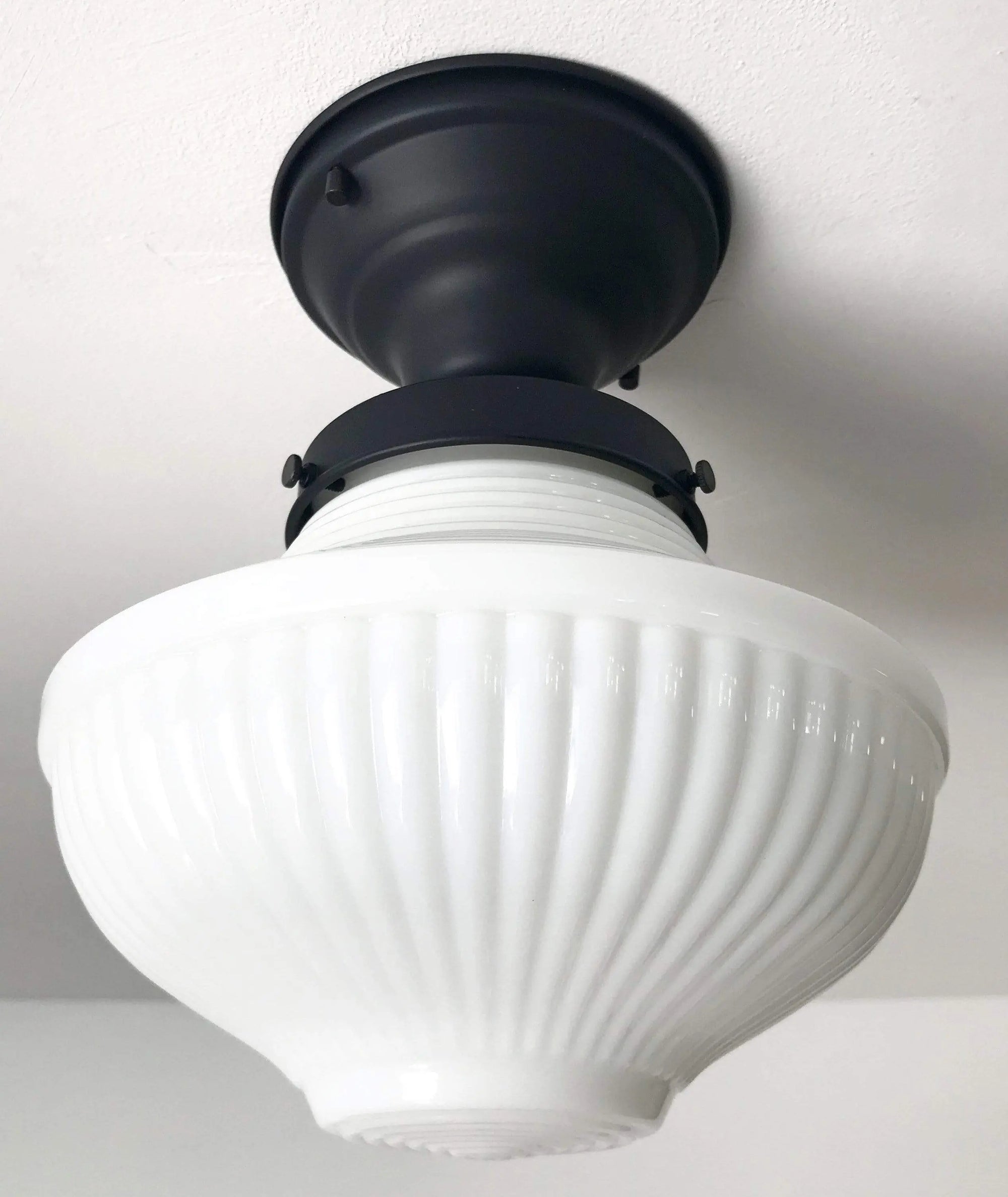 Traditional Milk Glass CEILING LIGHT Fixture The Lamp Goods