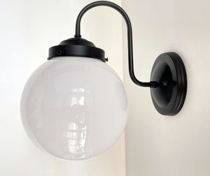 Large Milk Glass Globe Wall Sconce The Lamp Goods