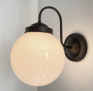 Large Milk Glass Globe Wall Sconce The Lamp Goods