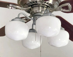 Schoolhouse Milk Glass Ceiling Fan LIGHT KIT The Lamp Goods