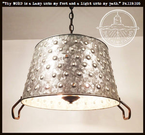 Pierced Wash Tub Ceiling Light Fixture The Lamp Goods