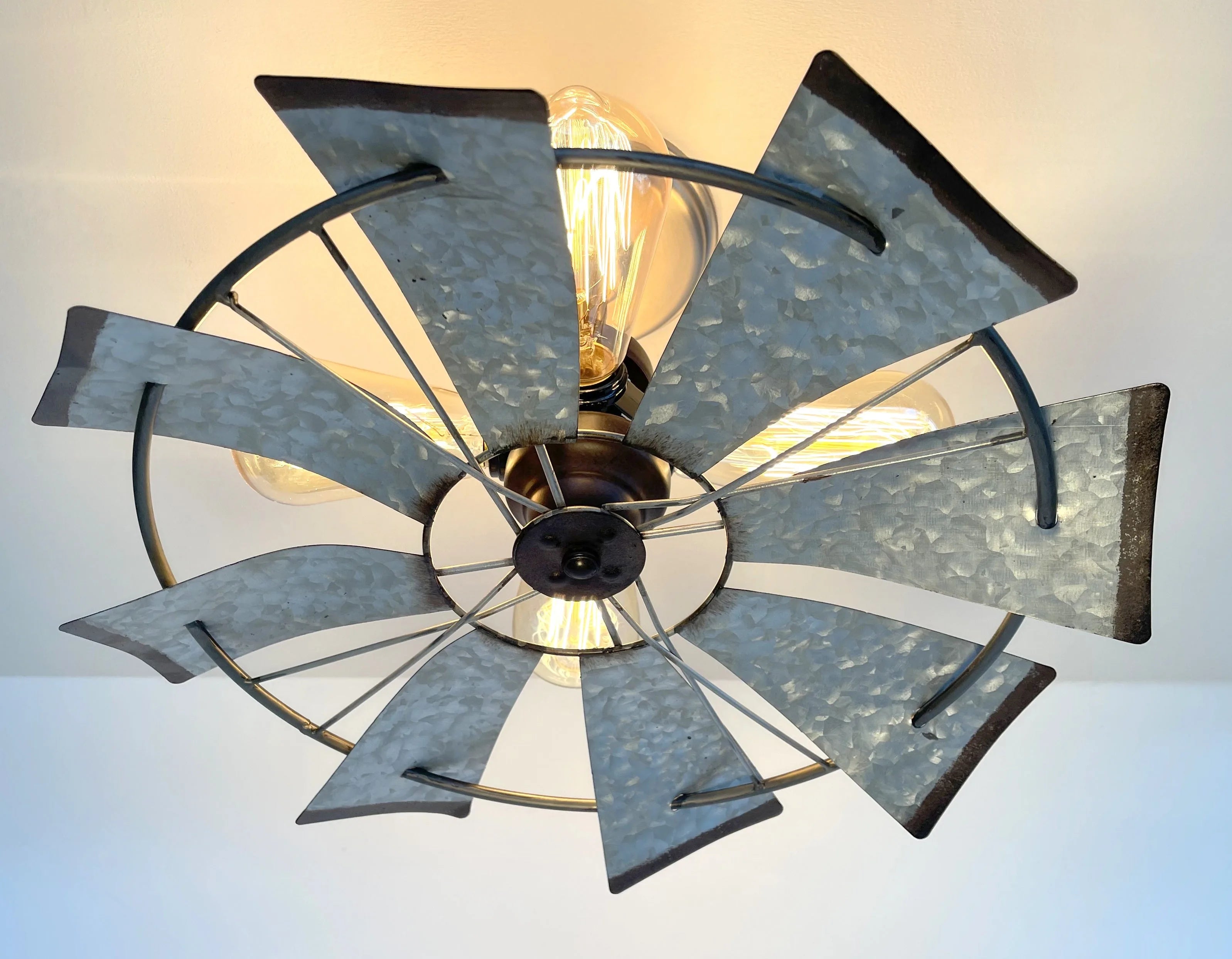 Windmill Light Fixture For Flush Mount Farmhouse Kitchen Or Laundry Room Lighting The Lamp Goods