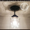 Vintage Square Glass Ceiling Light Out of Stock