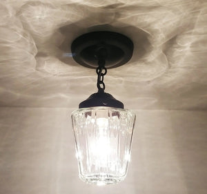 Vintage Square Glass Ceiling Light Out of Stock