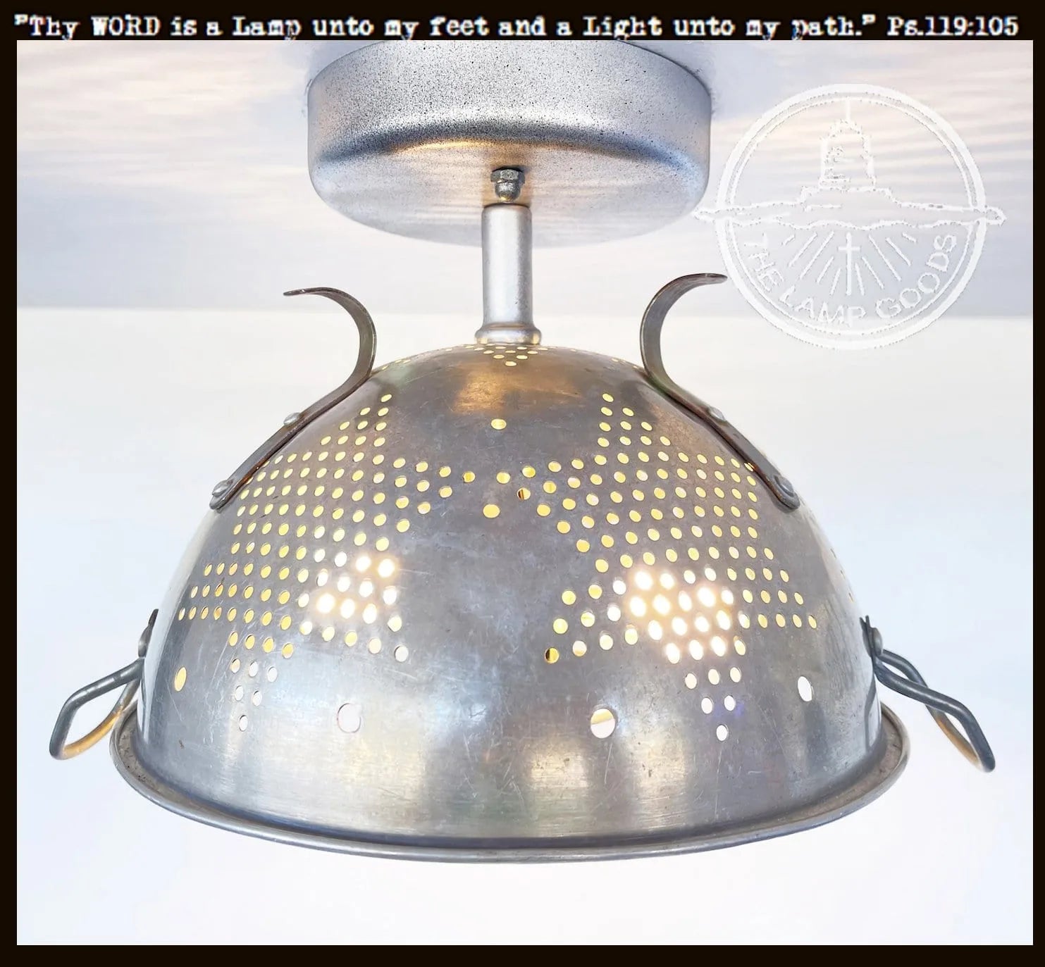 Vintage Star Colander Light Fixture Ceiling Light The Lamp Goods