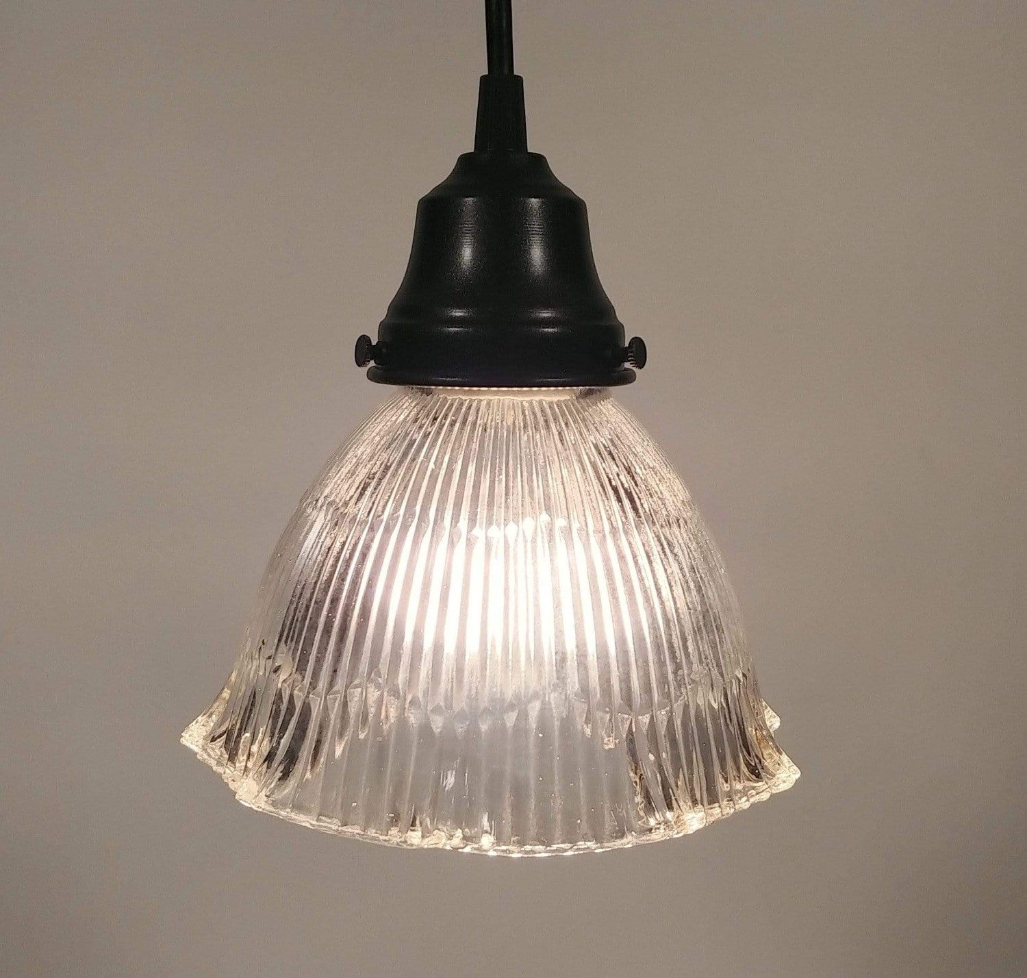 Triple Ruffle Vintage Holophane Pendant Light The Lamp Goods