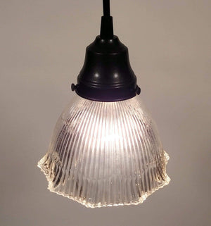 Triple Ruffle Vintage Holophane Pendant Light The Lamp Goods