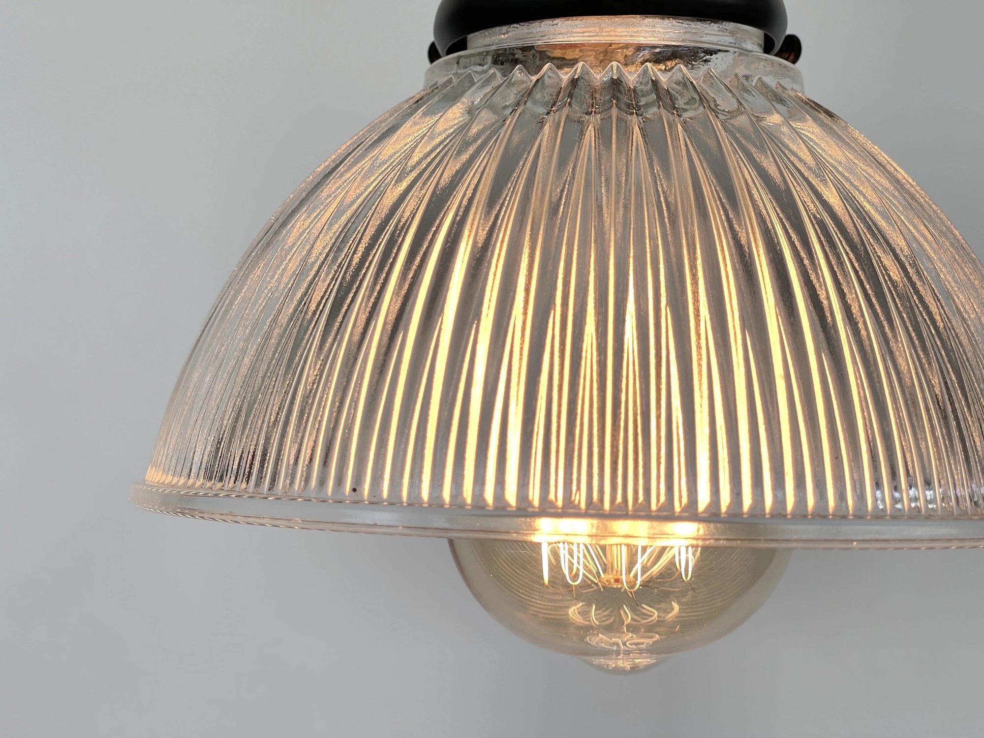 Factory Antique Glass Holophane Pendant Light The Lamp Goods