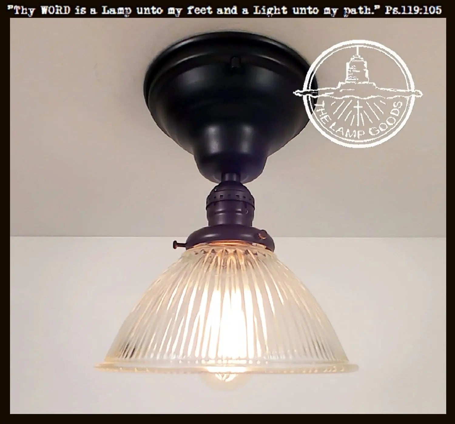 Vintage Holophane Glass With Exposed Socket Light The Lamp Goods