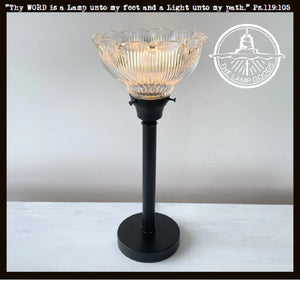 Vintage Holophane Glass Table Lamp
