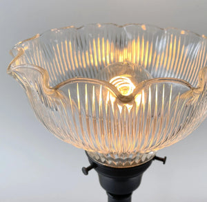 Vintage Holophane Glass Table Lamp The Lamp Goods